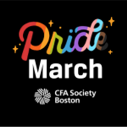 March with CFA Society Boston at the Boston Pride Parade